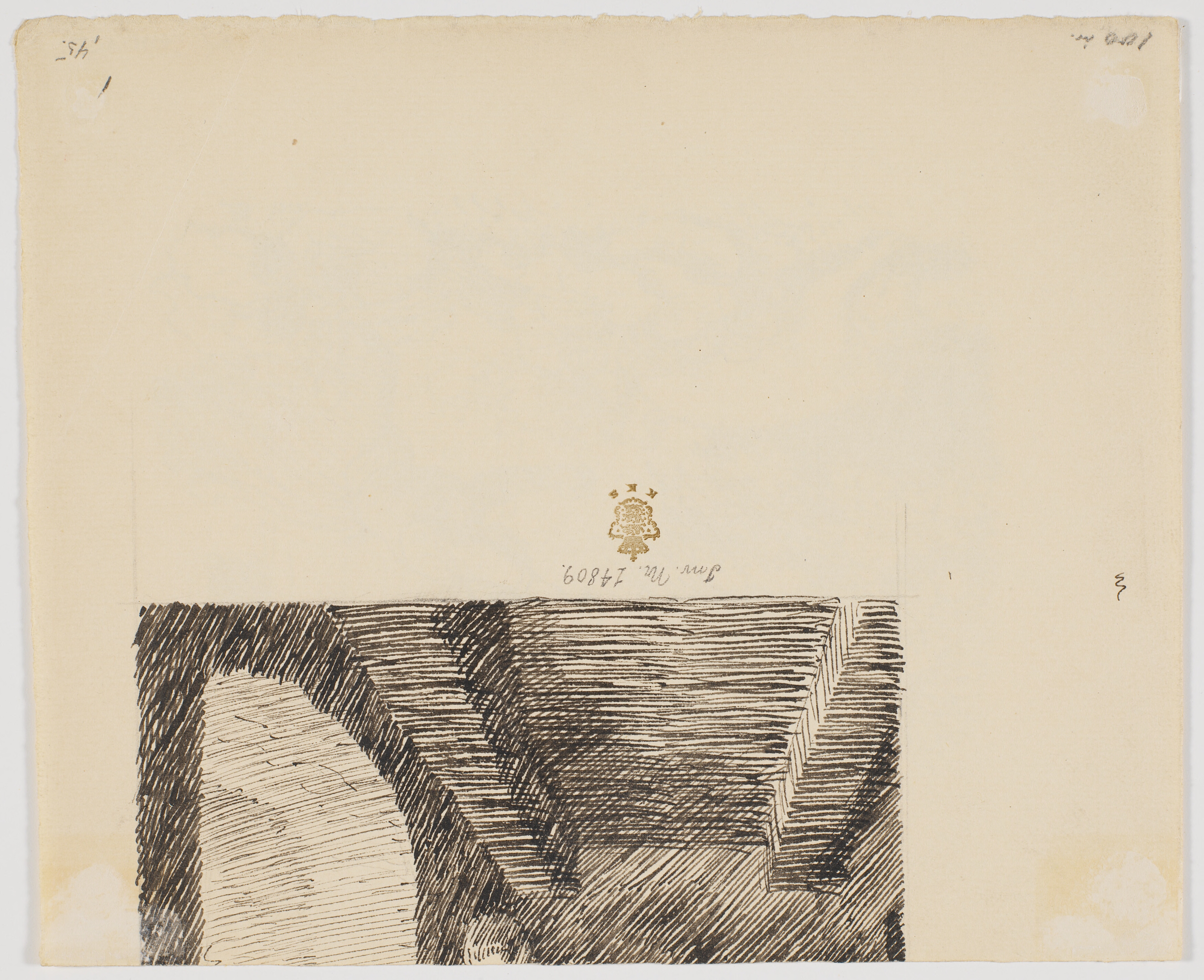 Udkast til øverste del af "Gabriel Rytter og Heksene"